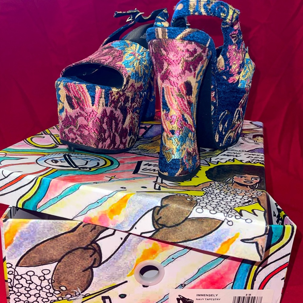 Jeffrey Campbell’s Paisley Platforms.
